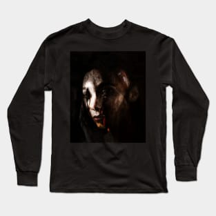 Monster, dark side in its protective state. Beautiful but dark, girl. Partially bald. Brown. Long Sleeve T-Shirt